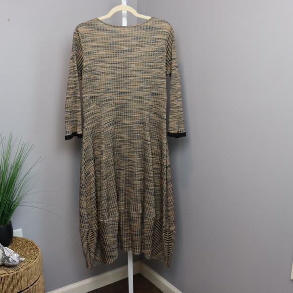 Sympli by Comfy USA Plaid Textured Midi Dress Size XL – Made in USA - Picture 2 of 3